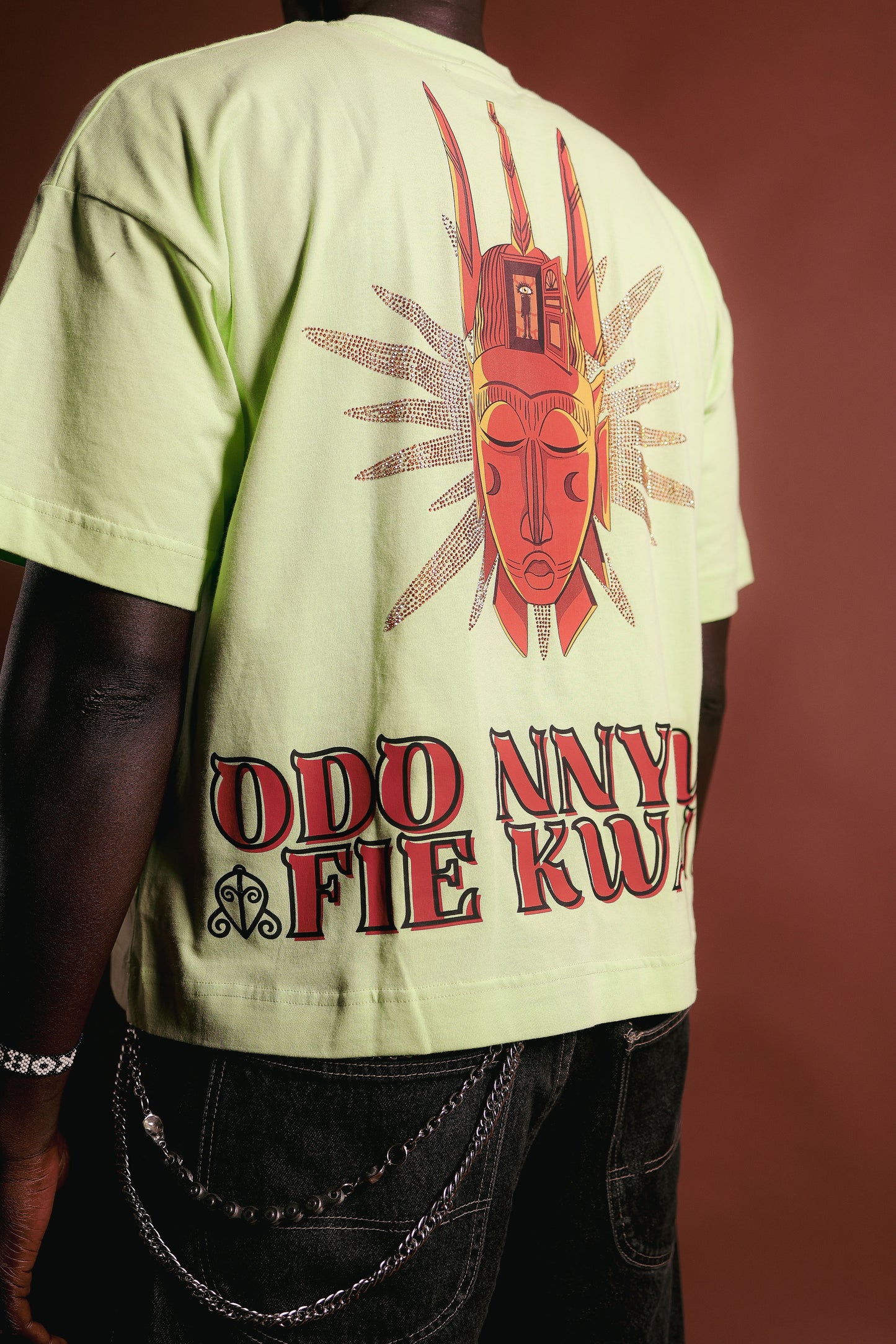 Lime Green ODO Rhinestones Tee